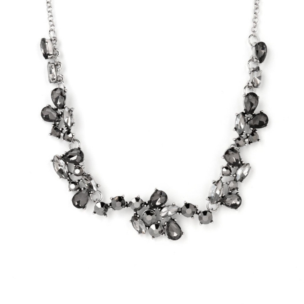Paparazzi Silver and Black Necklace Welcome to the Ice Age Hematite Jewelry